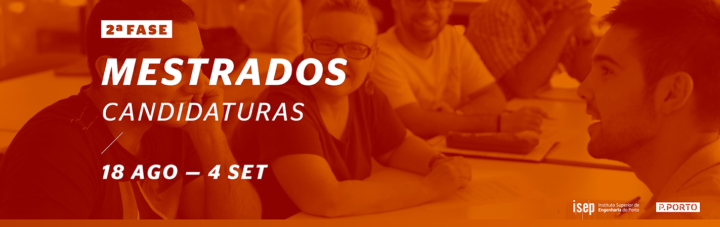 2.ª fase candidaturas a mestrados 