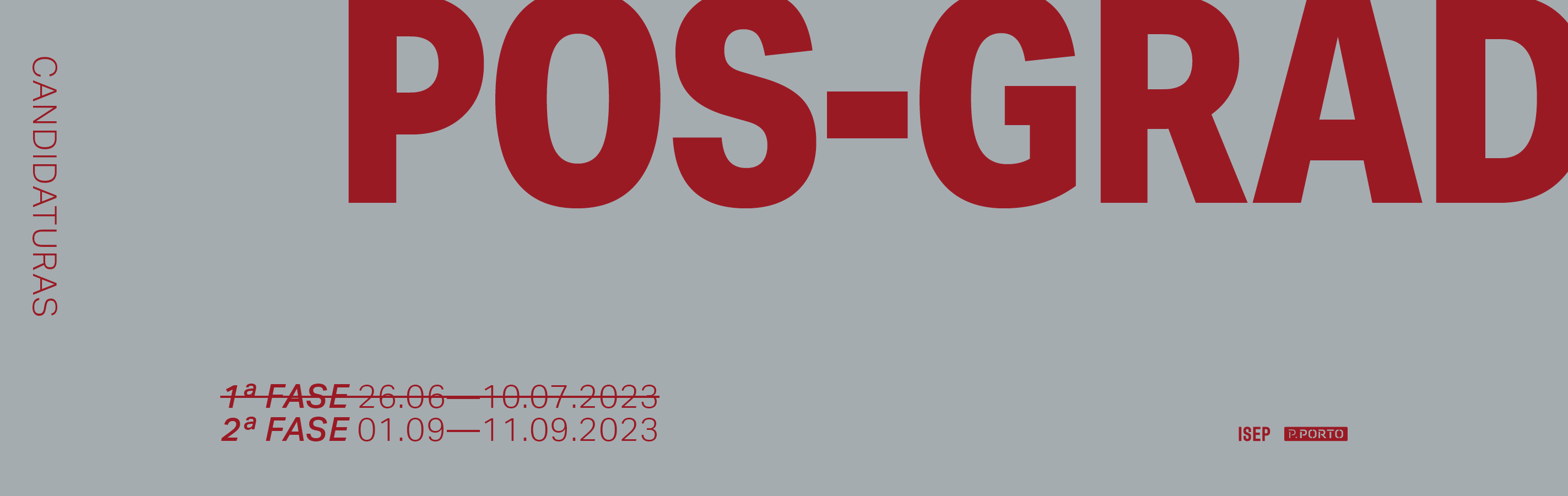 2.ª Fase Candidaturas Cursos de Pós-Graduação ISEP