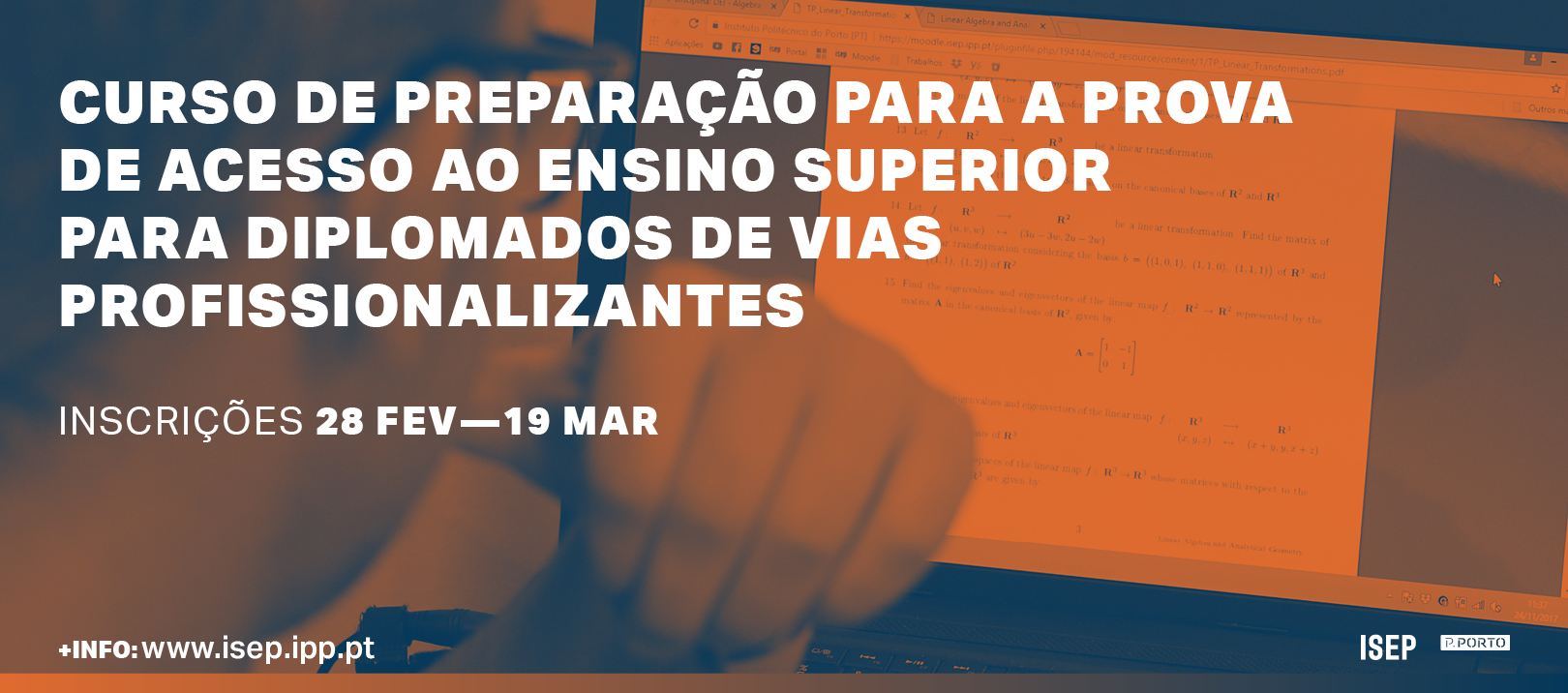 Curso Preparação Prova de Acesso Ensino Superior Diplomados Vias Profissionalizantes