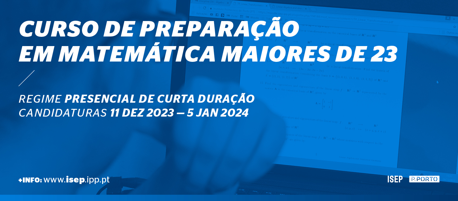 Candidaturas Curso Preparação Matemática Maiores 23
