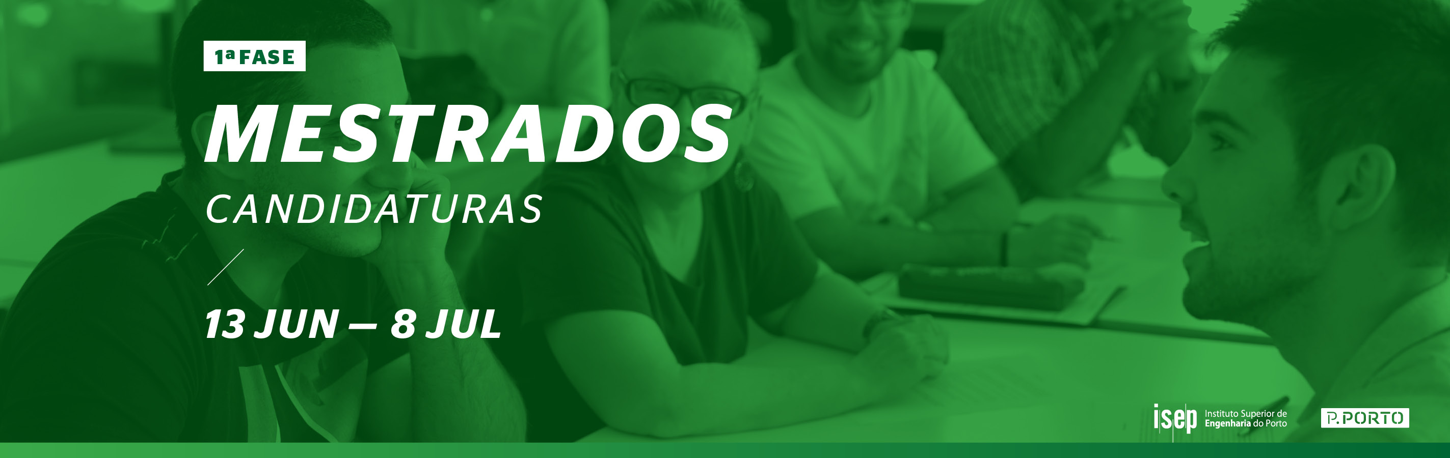 Abertas as candidaturas para a 1.ª fase dos Cursos de Mestrado