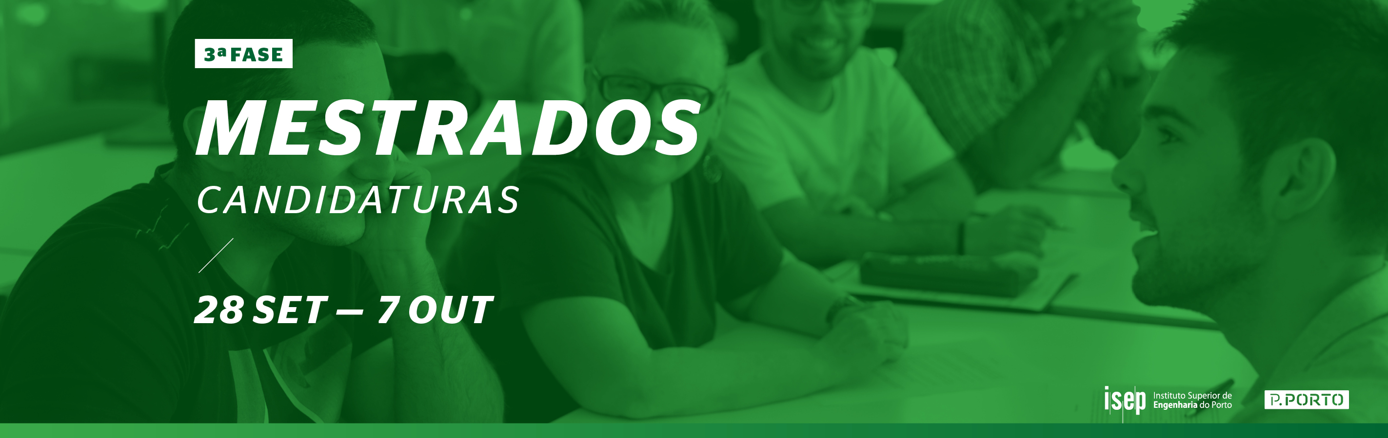 Abertas as candidaturas para a 2.ª fase dos Cursos de Mestrado