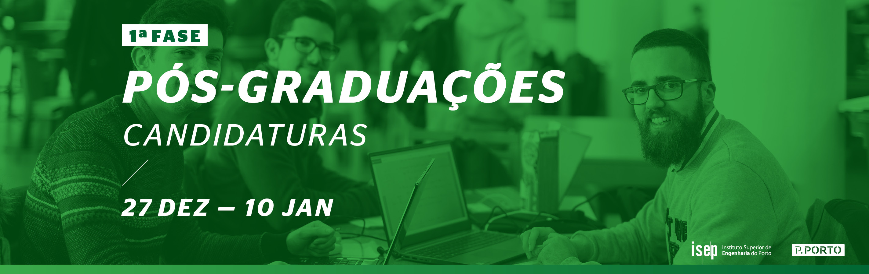 Candidaturas 1.ª fase: Cursos de Pós-Graduação 