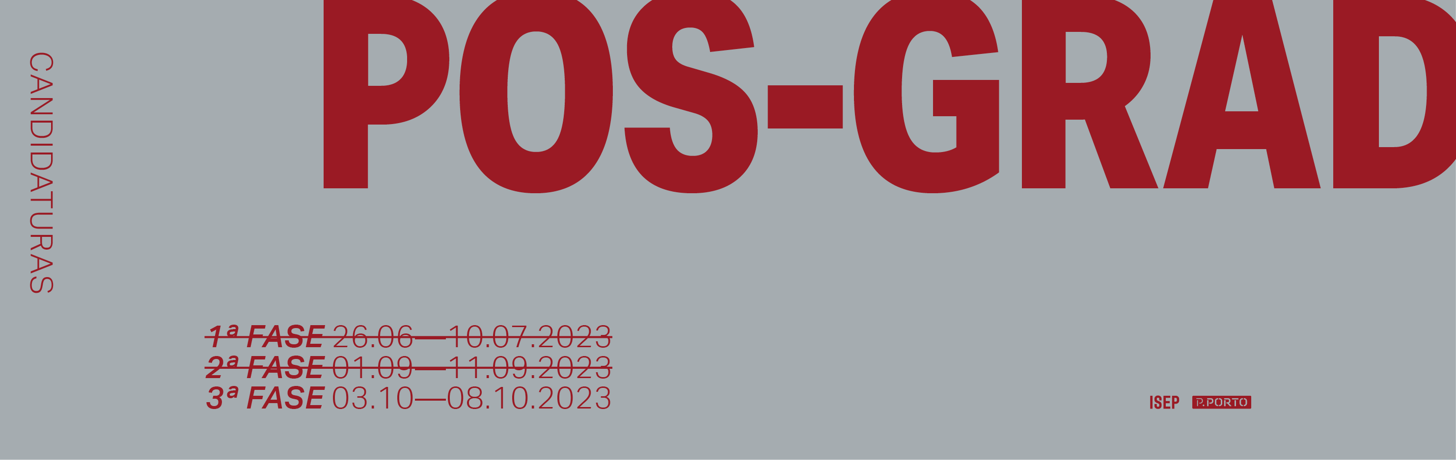 3.ª Fase Candidaturas Cursos de Pós-Graduação ISEP