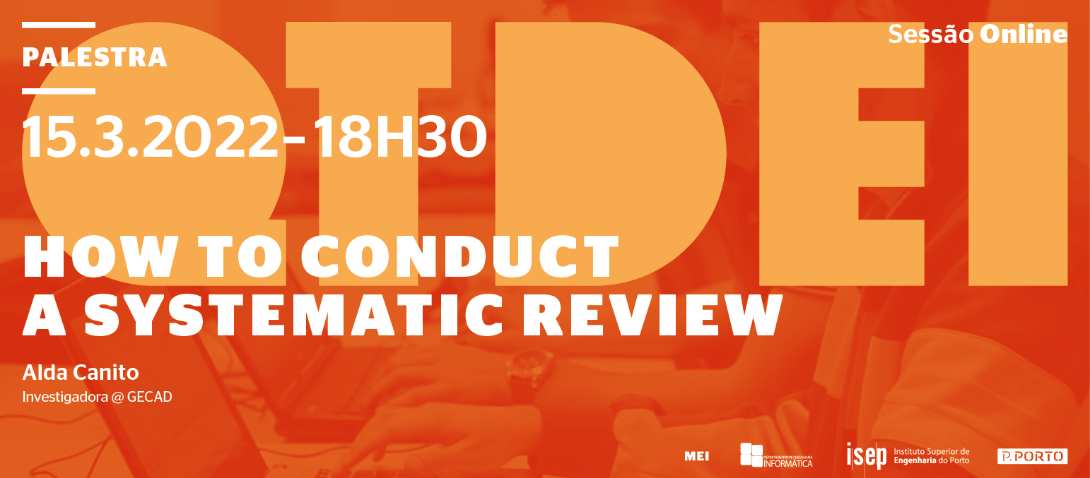 QTDEI Palestra - How to conduct a Systematic Review