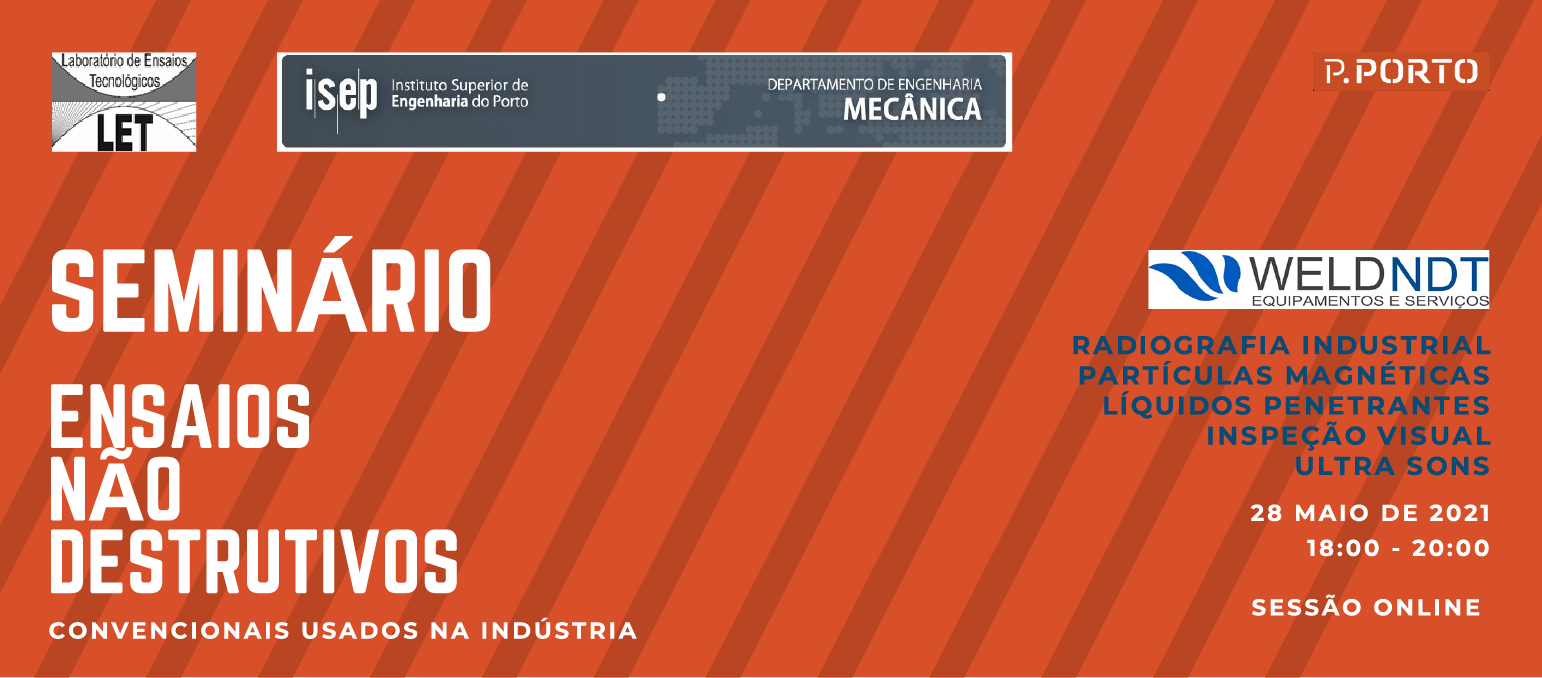 Seminário online «Ensaios Não Destrutivos»